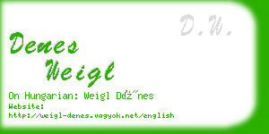 denes weigl business card